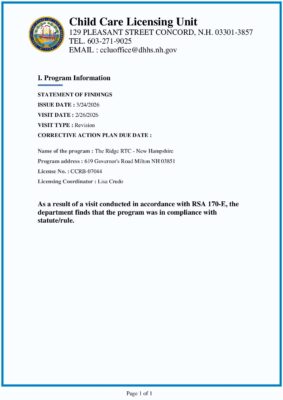 The Ridge RTC — Statement Of Findings (March 2026)