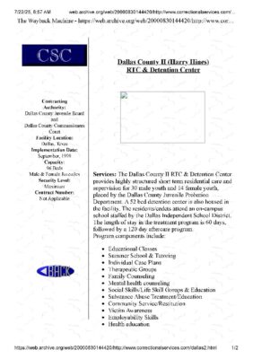 CSC Website Dallas County II Harry Hines RTC
