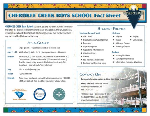 Cherokee Creek Boys School Brochure 2