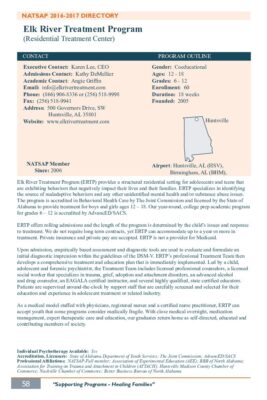 Elk River Treatment Program 2016-2017 NATSAP Profile