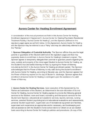 Enrollment Agreement