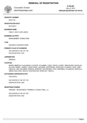 FHW Filing 2019