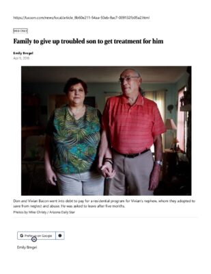 Family To Give Up Troubled Son To Get Treatment For Him (Arizona Daily Star)