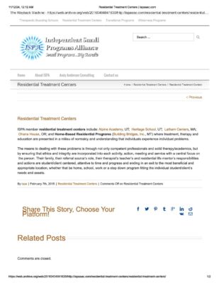 ISPA Residential Treatment Centers