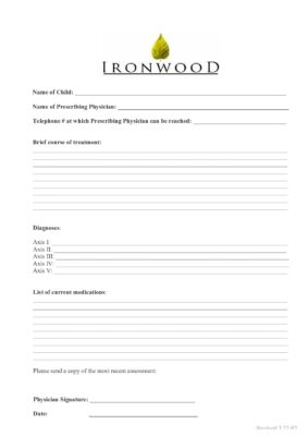 Ironwood Physician Provider Form