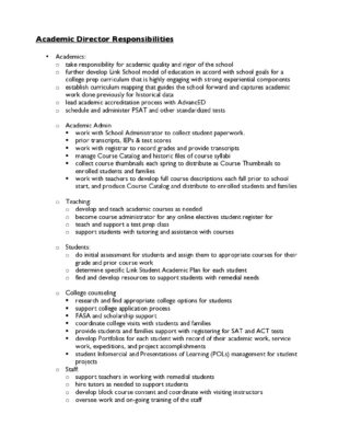 Link School Academic-Director Application