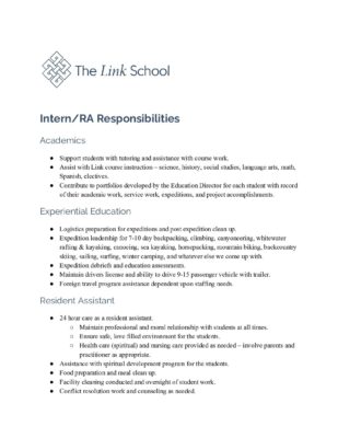 Link School Application-Intern