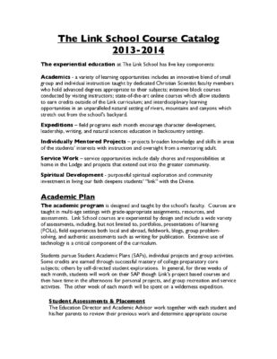 Link School Course-Catalog 13-14