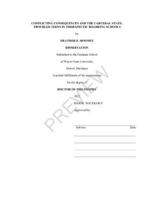 Troubled Teens In Therapeutic Boarding Schools — Doctoral Dissertation (2022)