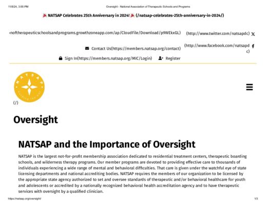 NATSAP Oversight