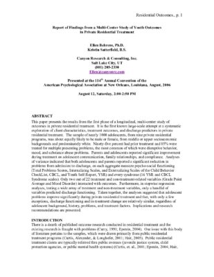 Residential_Treatment_Outcomes_Study Poison