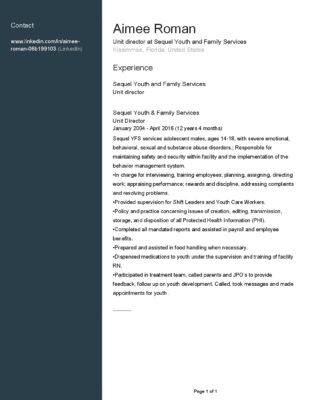 Aimee Roman Sequel Linkedin