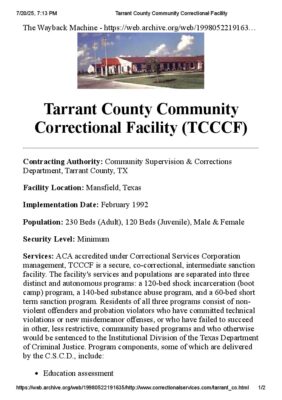 Tarrant County Community Correctional Facility
