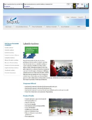 Sequel Website Lakeside Academy 2013