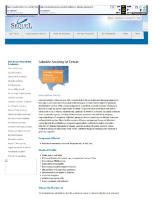 Sequel Website Lakeside Academy Of Kansas 2016