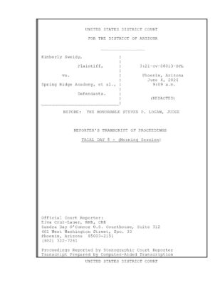 Sweidy V. SRA (Trial Day 5 - AM Session B-Courtney) REDACTED