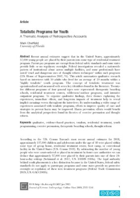 Totalistic Programs For Youth