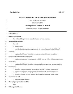 Utah SB 127
