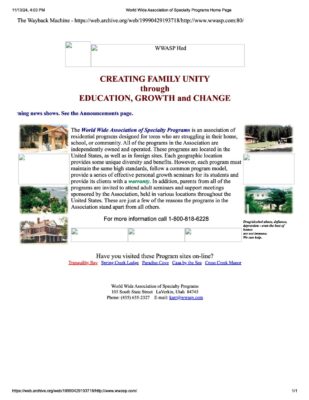 WWASP Website 1999