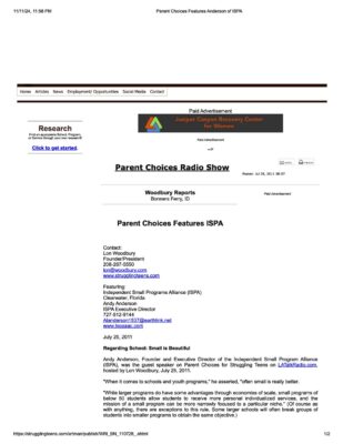 Andy Anderson Parent Choices Radio Show