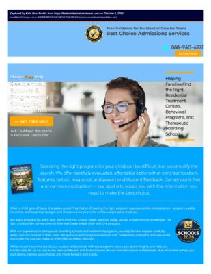 Best Choice Admissions Services — Website Homepage (October 2026)