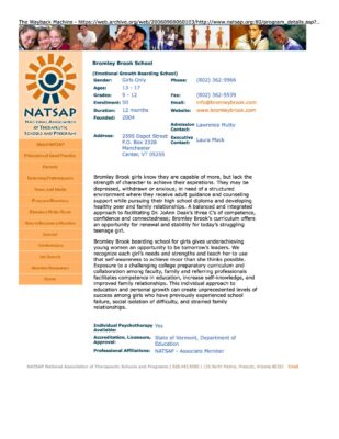 Bromley Brook Natsap 2006