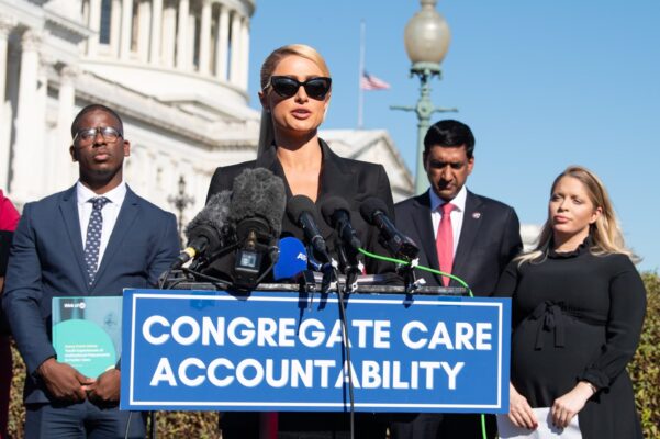 Paris Hilton Talks About Congregate Care Outside The US Capitol