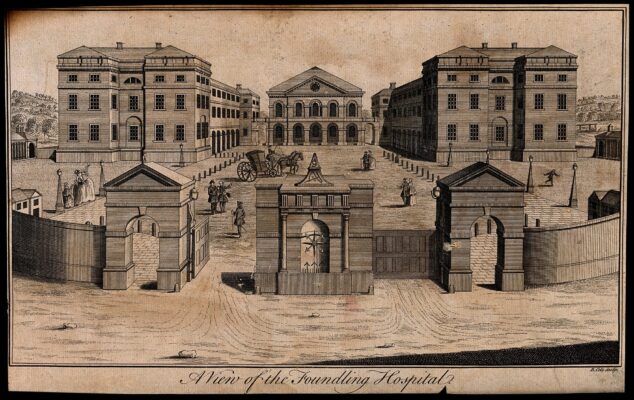The Foundling Hospital, Holborn, London; A View Of The Court Wellcome V0013456
