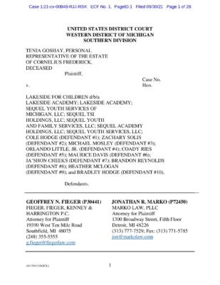 Lakeside Academy — Civil Complaint (September 2021)