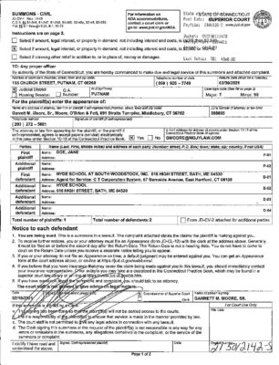 Doe V Hyde Woodstock Summons
