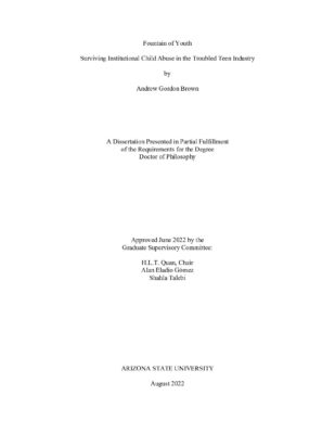 Fountain Of Youth: Surviving Institutional Child Abuse In The Troubled Teen Industry