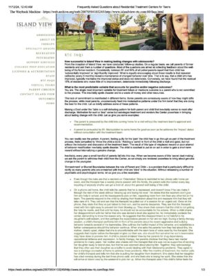 Island View RTC Faqs