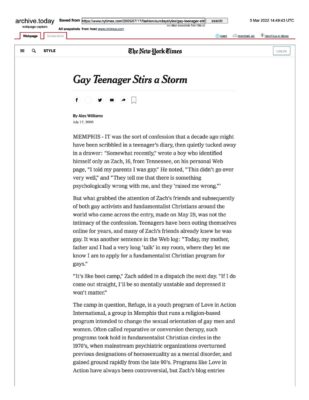 Love In Action Refuge Nyt