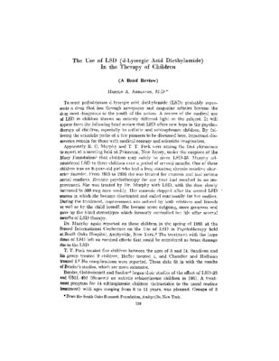 Lsd In Children Abramson 1967
