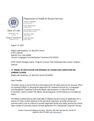 Maple Lake License Denial 1