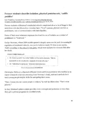 Montana News Article