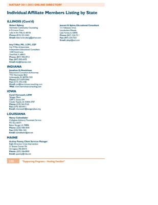 Natsap Affiliates Indiana Iowa Louisiana Maine
