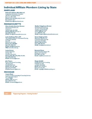 Natsap Affiliates Maryland Massachusetts Michigan