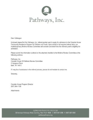 Pathways Conable House Referral Packet
