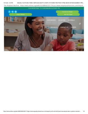 Sequel Youth And Family Services - Adopts Ukeru Restraint-Free Program, March 6, 2019 (Wayback Capture 2020-08-08)