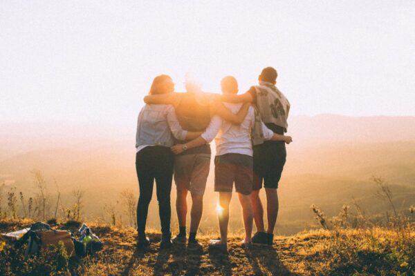 Friends Hugging