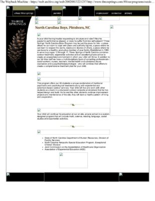 Threesprings.com Our.programs Outdoor Programs Ncb.html (Wayback 2002-08-13)