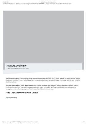 Vive Adolescent Care - Medical Overview (Wayback Capture 2023-05-30)