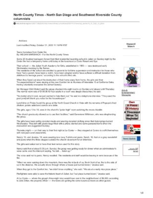 Web.archive.org-North County Times - North San Diego And Southwest Riverside County Columnists