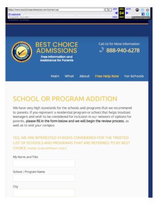 Best Choice Admissions — Service Disclosure And Contact Information (December 2023)