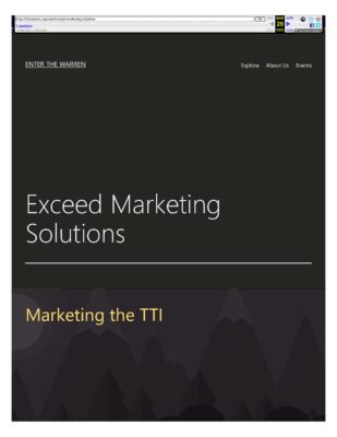 Enter The Warren - Exceed Marketing Solutions (Wayback, March 29, 2023)