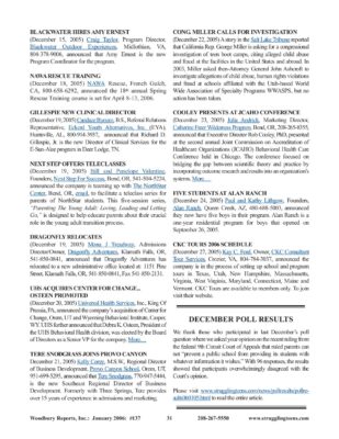 Woodbury Reports, January 2006 (#137), P. 31: Blackwater Outdoor Experiences