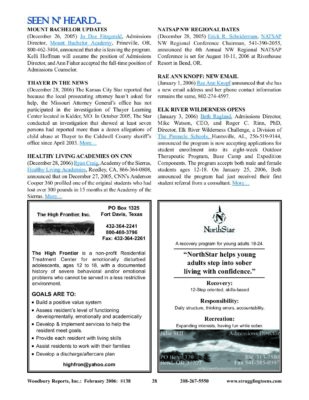 Woodbury Reports, February 2006 (#138), P. 28: The Pinnacle Schools