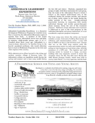 Woodbury Reports, October 2006 (#146), Pp. 8-11: Adirondack Leadership Expeditions