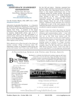Woodbury Reports, October 2006 (#146), P. 8: Aspen Education Group; Adirondack Leadership Expeditions